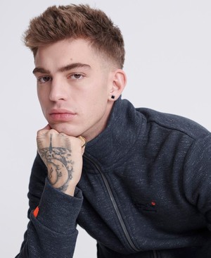 Superdry Orange Label Classic Track Férfi Pulóver Sötétkék | AUYXO5130